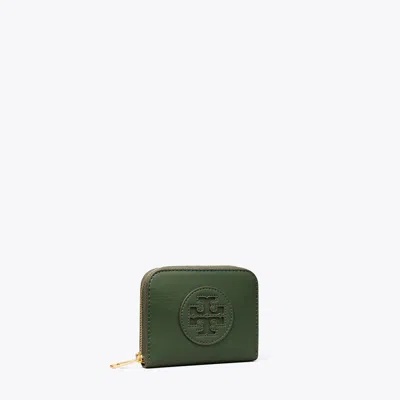 Tory Burch Small Ella Bio Zip Wallet In Basil