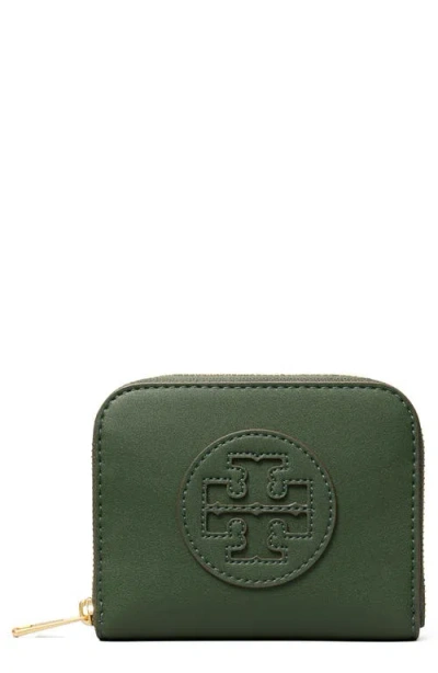Tory Burch Small Ella Bio Zip Wallet In Basil