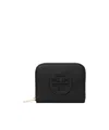 Tory Burch Small Ella Bio Zip Wallet In Black