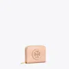 Tory Burch Small Ella Bio Zip Wallet In Blush