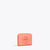 Tory Burch Small Ella Bio Zip Wallet In Coral Crush