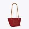 Tory Burch Small Ella Chain Crossbody In Bartlett Red