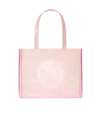Tory Burch Small Ella Clear Tote In Pink
