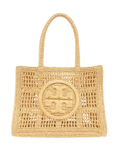 Tory Burch Small Ella Crochet Tote Bag In Brown