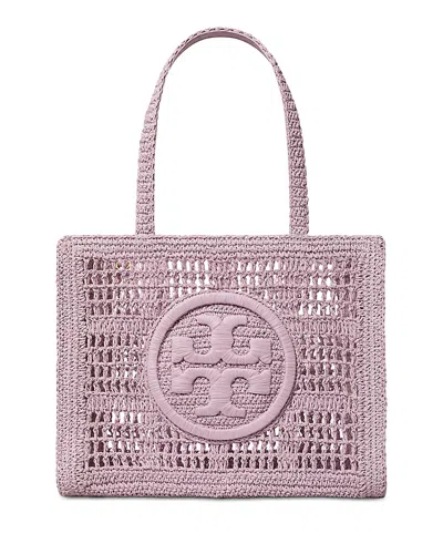 Tory Burch Small Ella Hand-crocheted Tote In Pale Purple