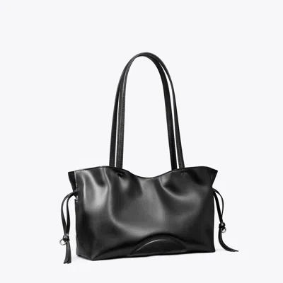 Tory Burch Small Ella Drawstring Tote In Black