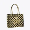 Tory Burch Small Ella Hand-crocheted Checkered Tote In Multi