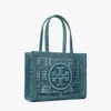 Tory Burch Small Ella Hand-crocheted Tote In Deep Slate
