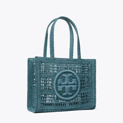 Tory Burch Small Ella Hand-crocheted Tote In Deep Slate