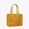 Tory Burch Small Ella Hand-crocheted Tote In Orange
