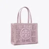 Tory Burch Small Ella Hand-crocheted Tote In Pale Purple