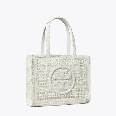 Tory Burch Ella Hand-crocheted Small Tote In White