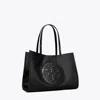 Tory Burch Small Ella Patent Tote In Black