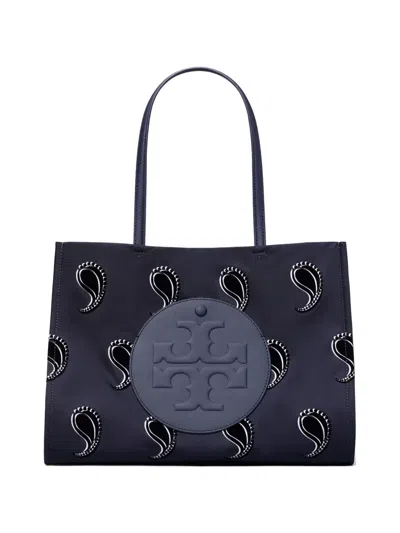 Tory Burch Small Ella Printed Small Tote Bag In Blue