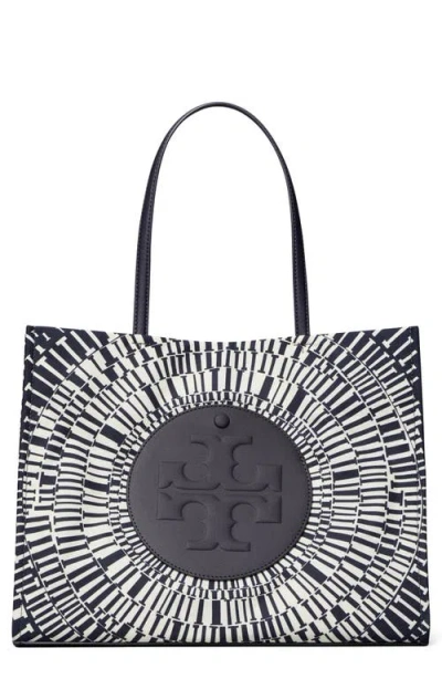 Tory Burch Small Ella Printed Tote In Blue