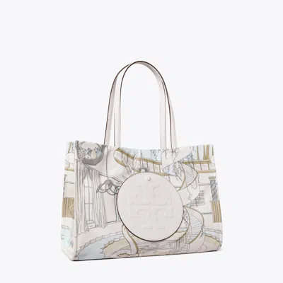 Tory Burch Small Ella Printed Tote In Gray