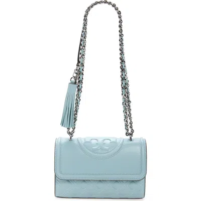 Tory Burch Fleming Small Quilted Leather Convertible Shoulder Bag In Blue