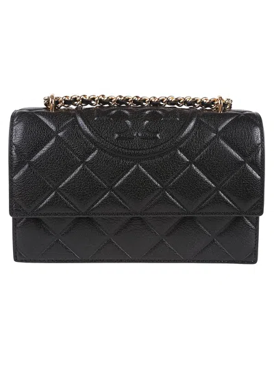 Tory Burch Small Fleming Convertible Shoulder Bag In Black