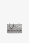 Tory Burch Small Fleming Convertible Shoulder Bag In Gray