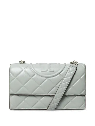 Tory Burch Small Fleming Convertible Shoulder Bag In Grey