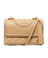 Tory Burch Small Fleming Crossbody Bag In Nude