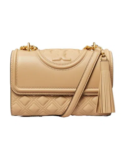 Tory Burch Small Fleming Crossbody Bag In Nude
