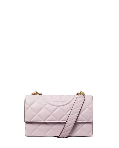 Tory Burch Small Fleming Leather Shoulder Bag In Purple