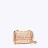 Tory Burch Small Fleming Metallic Quilt Convertible Shoulder Bag In Rose Gold