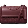 Tory Burch Fleming Small Convertible Shoulder Bag Albarossa In Wine