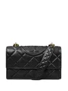 Tory Burch Small Fleming Diamond Quilted Leather Convertible Shoulder Bag In Black