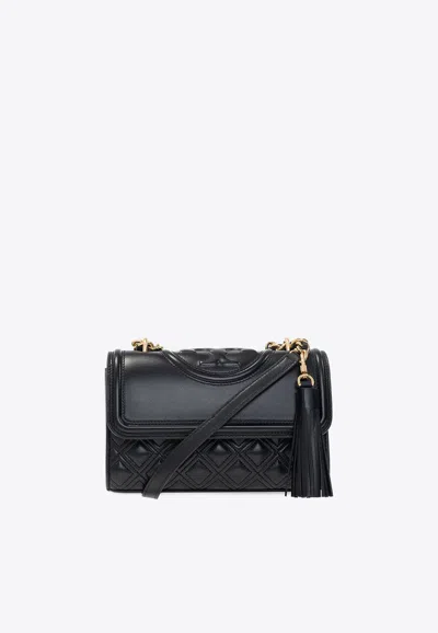 Tory Burch Small Fleming Shoulder Bag In Black