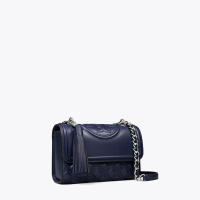 Tory Burch Small Fleming Shoulder Bag In Blue