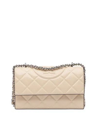 Tory Burch Small Fleming Shoulder Bag In Neutral