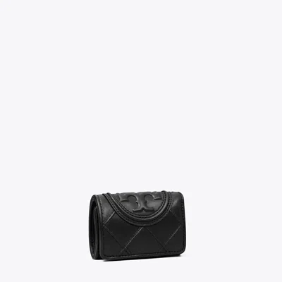 Tory Burch Small Fleming Soft Flap Wallet In Black