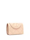 Tory Burch Tri-fold Leather Wallet In Pink
