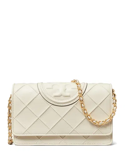 Tory Burch Small Fleming Soft Shoulder Bag In Neutral