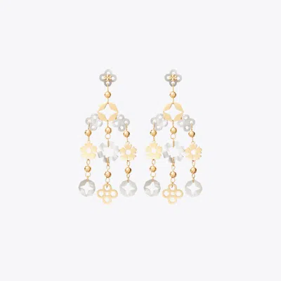 Tory Burch Small Forget Me Not Chandelier Earrings In Gold