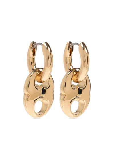 TORY BURCH SMALL GEMINI HOOP EARRINGS