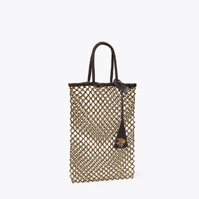 Tory Burch Small Handwoven Chain Mesh Tote In Multi