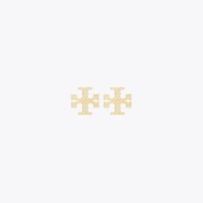 Tory Burch Small Icon Enamel Stud Earrings In Gold