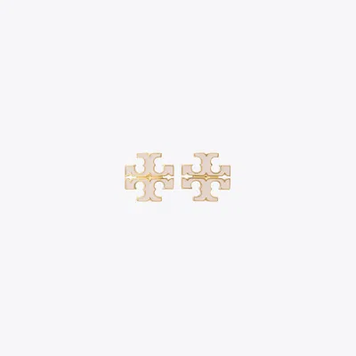Tory Burch Small Icon Enamel Stud Earrings In Gold