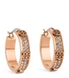 Tory Burch Small Icon Pavé Hoop Earrings In Gold