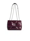 Tory Burch Kira Diamond Small Convertible Shoulder Bag In Burgundy