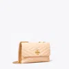 Tory Burch Small Kira Chevron Convertible Shoulder Bag In Coy Pink
