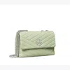 Tory Burch Small Kira Chevron Convertible Shoulder Bag In Pine Frost