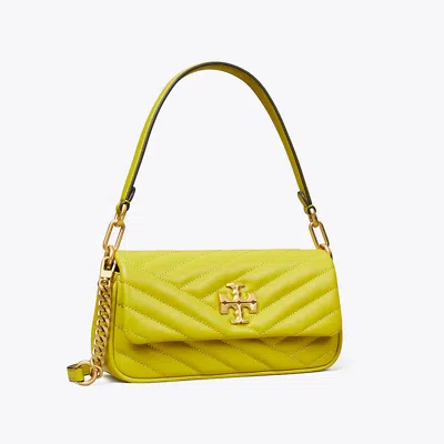 Tory Burch Small Kira Chevron Flap Shoulder Bag In Island Chartreuse