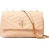 Tory Burch Small Kira Chevron Leather Shoulder Bag In Orange