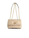 Tory Burch Small Kira Diamond Quilted Convertible Leather Shoulder Bag In Neutral