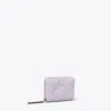 Tory Burch Small Kira Diamond Quilt Clover Wallet In Purple Heather