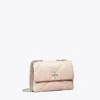 Tory Burch Small Kira Diamond Quilt Convertible Shoulder Bag In Soft Pink